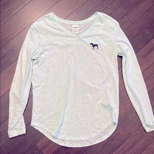 PINK Teal long sleeve shirt